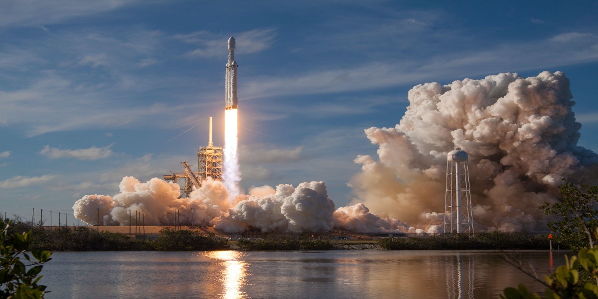 Rocket taking off.