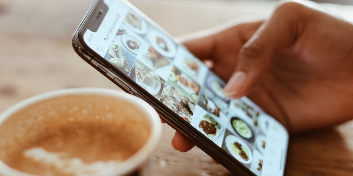 Social media on a phone