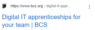 Screenshot of Google search results showing a favicon