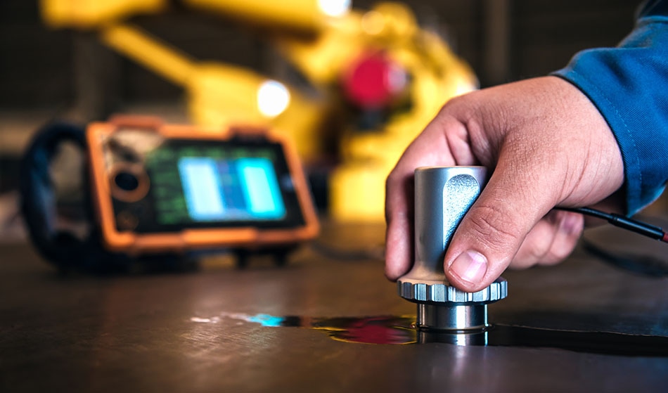 Testing equipment used by a Non-destructive testing operator