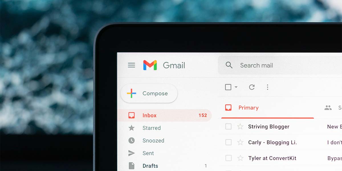 Three emails in a Gmail Workspace inbox