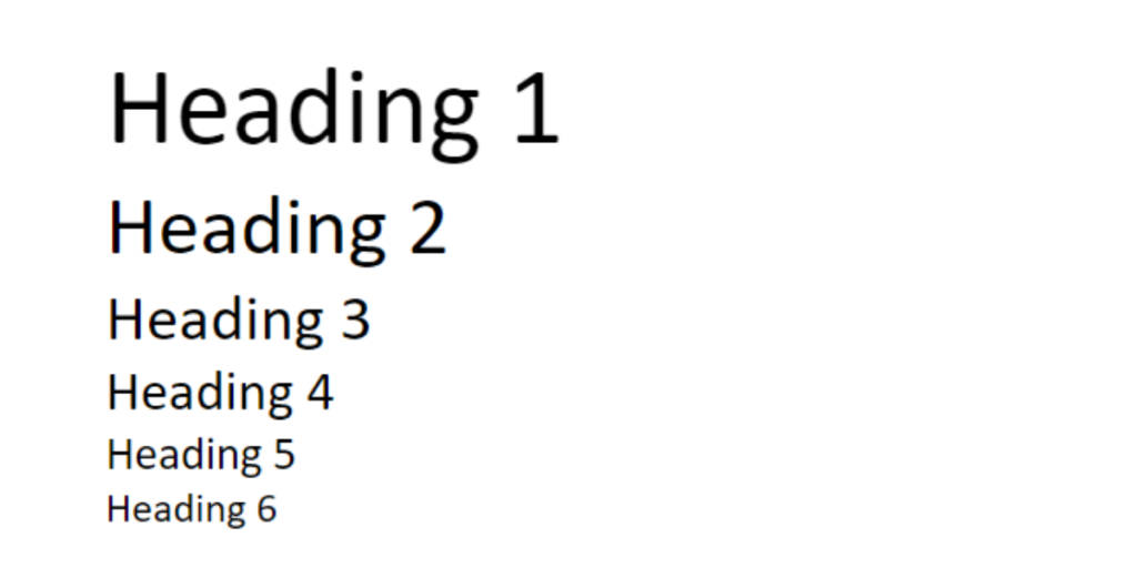 Heading HTML example