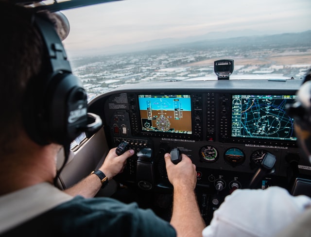 Pilot flying aircraft