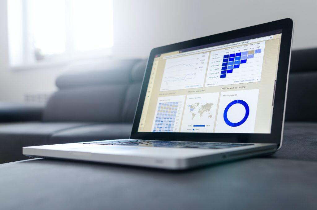 marketing reporting tools on a computer
