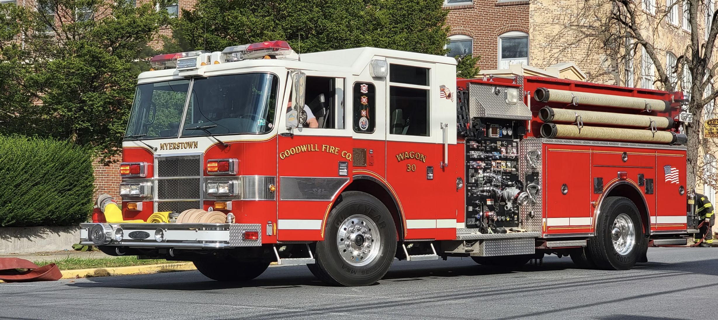 A red fire truck, accompanying a blog post about a Fire Safety Apprenticeship