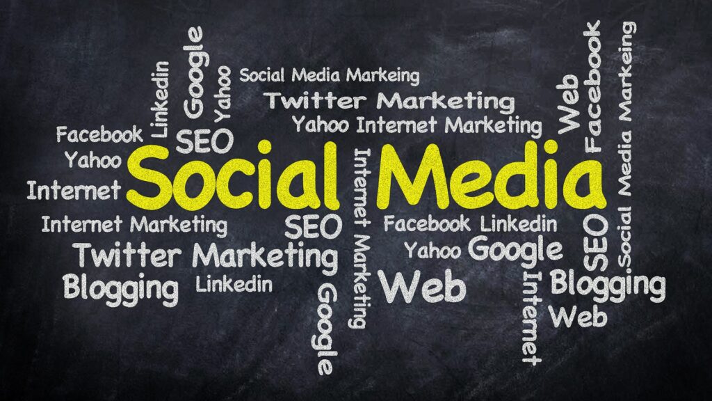 Social Media Marketing- Image showcasing aspects of social media