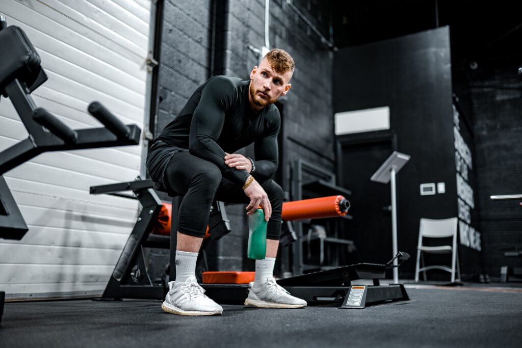 Sporting professional in gym