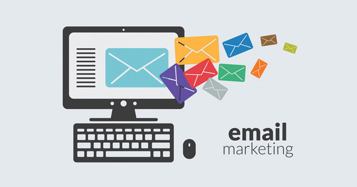 Email marketing on computer