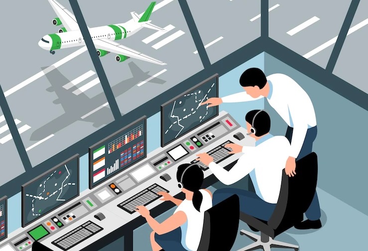 Air traffic control room