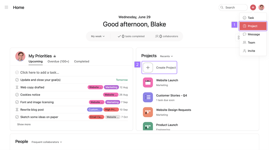 Asana Product Guide Screenshot