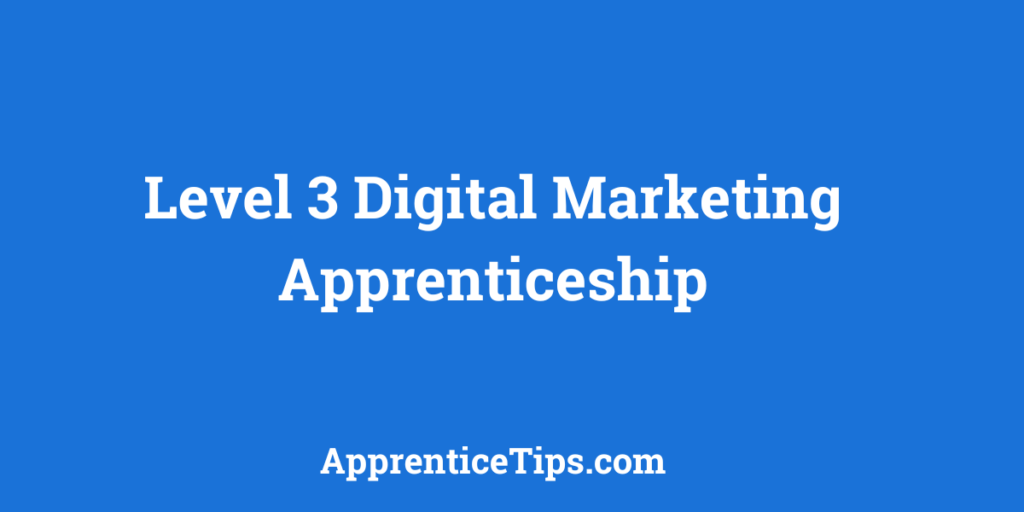 Image that displays the Digital Marketing Apprenticeship title. This stays inline with the style guide