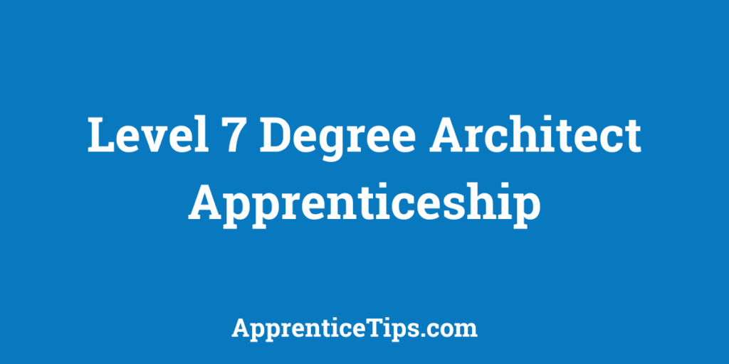 Image used to stay in line with the style guide lines and shows the title for the Degree Architect Apprenticeship
