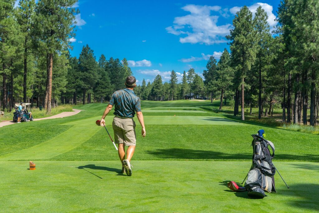 Golfer on golf course