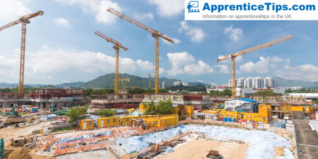 Construction Site with Apprentice Tips Website Logo