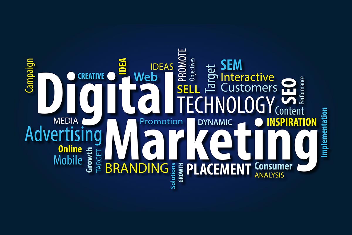 Digital Marketing word board