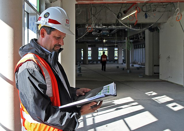 Project manager visits project site